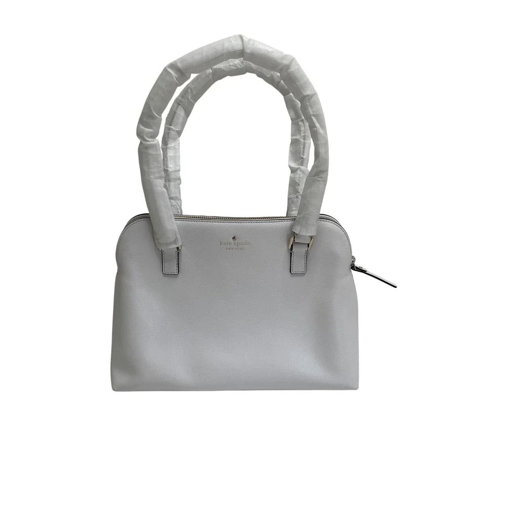 Kate Spade Small Mariella Greene Street White Leather Satchel Purse‎ Bride NEW